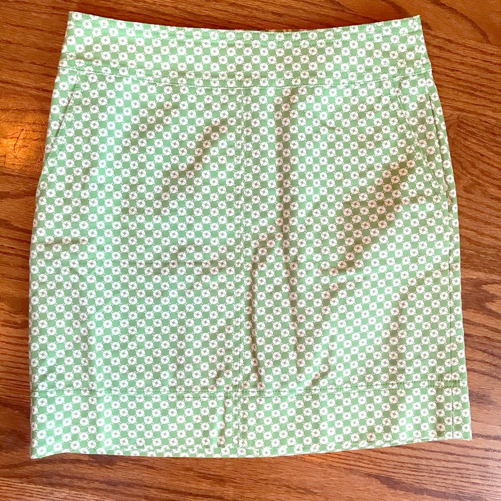 Kelly Green and White pattern skirt